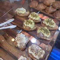 Almond and pistachio croissants which  at Đông Hưng Viên Bakery in Westminster