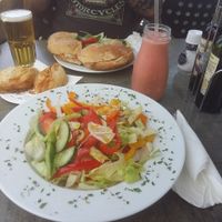 The only thing I could get there was this veganized salad for 10€ and a smoothie. at Vinum at Fontanella in Mdina