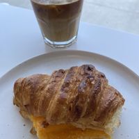 Coffee and croissant   at To Live For in Vancouver