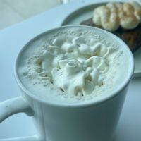 Rooibos oat latte w whip  at To Live For in Vancouver