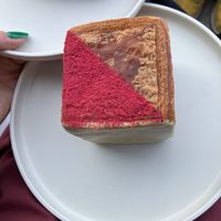 New cube - matcha and raspberry. Delicious!   at To Live For in Vancouver