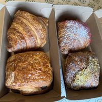 Wow 🤩 raspberry & pistachio croissants 🥐 must try!!!😋  at To Live For in Vancouver