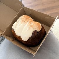 Cinnamon bun  at To Live For in Vancouver