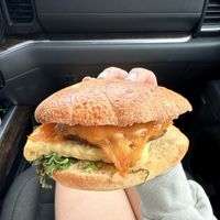 Sausage breakfast sandwich   at To Live For in Vancouver