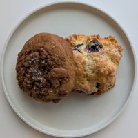 Pecan Streusel Cookie and Blueberry Scone at To Live For in Vancouver