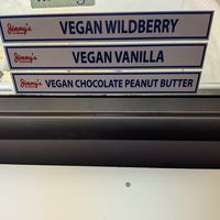 Clearly labeled items at Jimmy's Ice Cream in East Stroudsburg