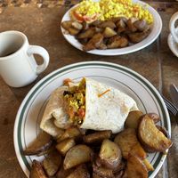 Tofu scramble burrito and tofu benny !  at Izenberg's in Conshohocken
