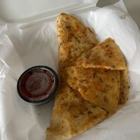 "Chicken" Jerk Quesadilla  at Convenient Vegan in Cleveland
