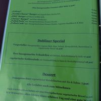 Vegane Speisekarte, Stand: 19.07.24 at Dubliner Irish Pub in Erfurt