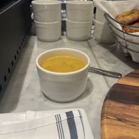 Potato leek soup (Vegan) | Sunday brunch buffet   at Yellow Door Bistro in Calgary