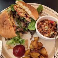 Tofu skin teriyaki burger at Little Star Diner - 小明星 in Kaohsiung