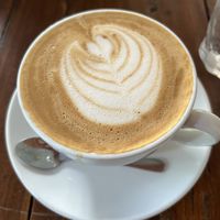 Latte with oat milk #Veganuary at The Muffin Man in Siem Reap