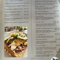 part of the menu  at The Muffin Man in Siem Reap