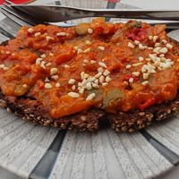 Pisto toast. at Toc Toc in Tenerife