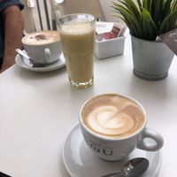 Cappucino, flat white, smoothie at Toc Toc in Tenerife