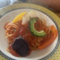 Tomato spaghetti   at AZZURRA in Ishigaki