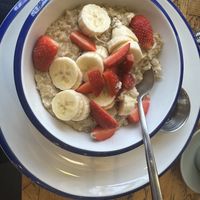Be sure to ask for a milk alternative with your oatmeal and agave syrup on the side   at The Greenery Natural Kitchen in North London