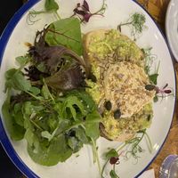 Protein (hummus ) toast and salad   at The Greenery Natural Kitchen in North London