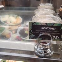 Soy yoghurt with jam at Condeco in Gothenburg