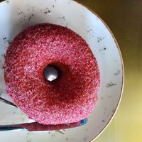 Pompadour (raspberry) at Holy Donut - Vilniaus in Vilnius