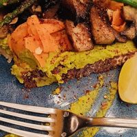 Delicious asparagus toast at Holy Donut - Vilniaus in Vilnius