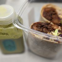 Green Goddess dressing and BBQ jackfruit wrap😋 at Electric Beets in Brooklyn