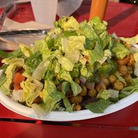 Salad with Chickpea Curry at Sam & Curry in San Jose