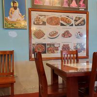 Inside the restaurant at Sumathi Indian Restaurant in Belize City