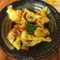 Chilli dumplings - excellent  at Kuan Yin Tea House in Southport