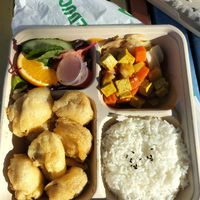 Bento Box with salt n pepper mushrooms 🤤 at Kuan Yin Tea House in Southport