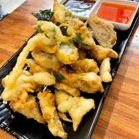 Herb fried chicken  at Kuan Yin Tea House in Southport