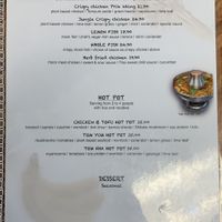 menu October 2024  at Kuan Yin Tea House in Southport