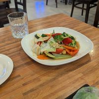 Stir fry with ginger sauce at Kuan Yin Tea House in Southport