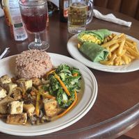Jerk tofu and ackee wrap  at The Pelican Grill in Montego Bay