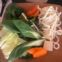 Forgot to take a pic with the full plate of tofu and veggies at Tabu Shabu  in San Jose