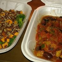 quinoa dish (left) spaghetti squash dish (right) at Chill in St Pete Beach