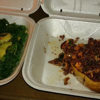 Kale topped with avocados  (left) stuffed butternut squad (right) at Chill in St Pete Beach