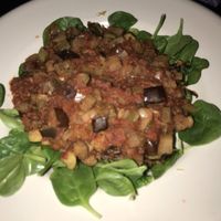 Spaghetti squash with roasted vegetables  at Chill in St Pete Beach