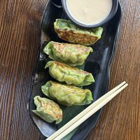 Green 🥟 Gyoza- so yummy!   at Hinodeya Campbell Town in Campbell