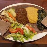 Veggie Plate at Kategna Ethiopian Restaurant in San Jose