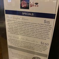 Ramen Specials - see second for Kale Noodles add-on at ijji Noodle House & Poke Don in Reno