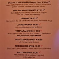 Snack menue at Let‘s be Frank in Vienna