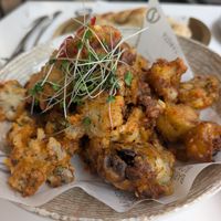 Fried cauliflower at Barista & Co in Nairobi