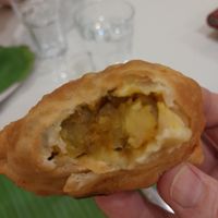 Vegan samosas at Banana Leaf Saigon in Ho Chi Minh City