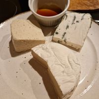 Blue, Shamembert and feta   at Herbivore Vegan Deli in Bristol