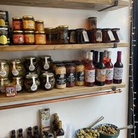 Spreads, beans etc  at Herbivore Vegan Deli in Bristol