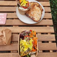 Frittata and reuben sandwich at Herbivore Vegan Deli in Bristol