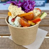 Salad, little bit of all of them  at Herbivore Vegan Deli in Bristol