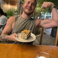 Great cake! You can tell by my face lol  at Salvei in Playa Del Carmen