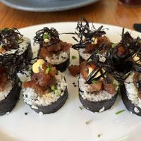 Spicy sushi roll  at Salvei in Playa Del Carmen